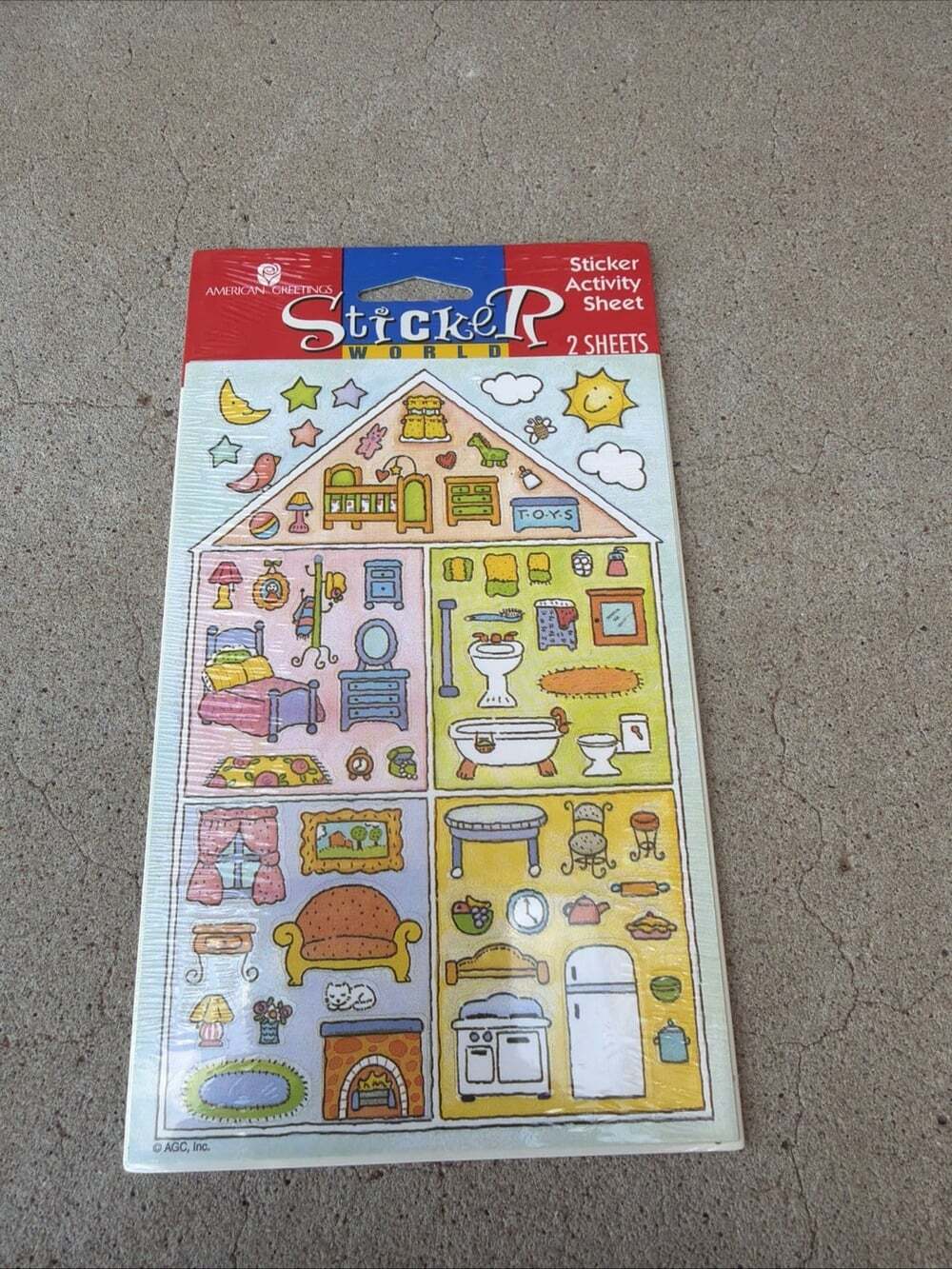 Sealed Vintage American Greetings Stickers Miniature Build a House Activity